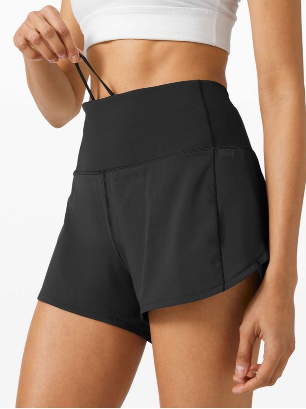 Lululemon Speed Up Short Long High-Rise *4" Athletic Running Black Size 8